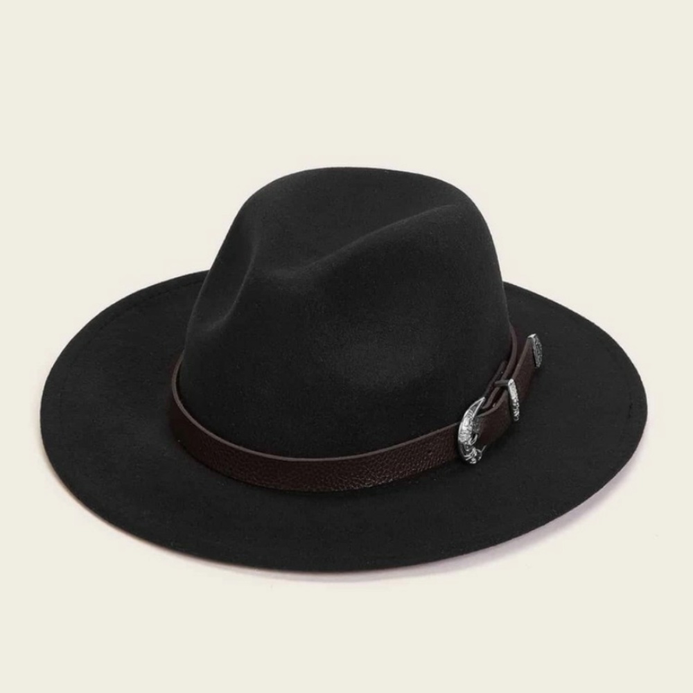 Buckle Belt Fedora Hat